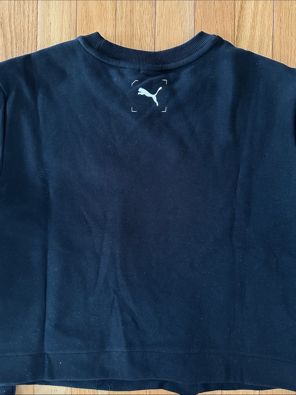 Puma Black Crewneck Sweatshirt with White Logo - Picture 6 of 7